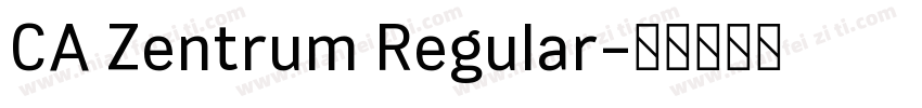 CA Zentrum Regular字体转换